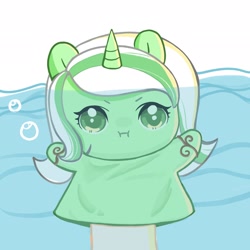 Size: 2048x2048 | Tagged: safe, imported from derpibooru, oc, oc only, oc:苍松, pony, unicorn, cute, female, hand puppet, underwater, water
