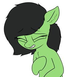 Size: 1365x1570 | Tagged: safe, artist:smoldix, edit, imported from derpibooru, oc, oc only, oc:filly anon, earth pony, pony, bust, chest fluff, cute, eyes closed, female, filly, floppy ears, foal, frown, heart attack, hnnng, reaction image, simple background, solo, textless version, transparent background