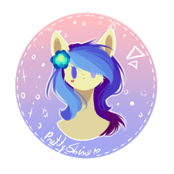 Size: 2449x2449 | Tagged: safe, artist:prettyshinegp, imported from derpibooru, oc, oc only, earth pony, pony, bust, earth pony oc, female, flower, flower in hair, mare, simple background, solo, transparent background