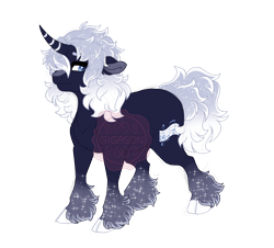 Size: 2382x2155 | Tagged: safe, artist:gigason, imported from derpibooru, oc, oc only, oc:sleepy time, pony, unicorn, cloven hooves, female, mare, quadrupedal, simple background, solo, transparent background, unshorn fetlocks