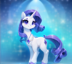 Size: 568x512 | Tagged: safe, imported from derpibooru, rarity, pony, unicorn, ai assisted, ai content, ai generated, cute, female, mare, solo