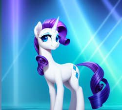 Size: 568x512 | Tagged: safe, imported from derpibooru, rarity, pony, unicorn, ai assisted, ai content, ai generated, cute, female, mare, solo