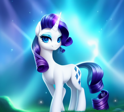 Size: 568x512 | Tagged: safe, imported from derpibooru, rarity, pony, unicorn, ai assisted, ai content, ai generated, cute, female, mare, solo