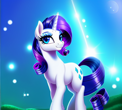 Size: 568x512 | Tagged: safe, imported from derpibooru, rarity, pony, unicorn, ai assisted, ai content, ai generated, cute, female, generator:stable diffusion, mare, solo