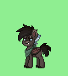 Size: 240x270 | Tagged: safe, imported from derpibooru, oc, oc only, bat pony, pony, pony town, bandana, bat pony oc, green background, male, simple background, solo, stallion