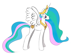 Size: 3000x2232 | Tagged: safe, artist:tattooclown, imported from derpibooru, princess celestia, alicorn, pony, simple background, solo, transparent background