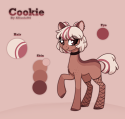 Size: 1950x1860 | Tagged: safe, artist:_alixxie_, imported from derpibooru, oc, oc:cookie, earth pony, pony, female, mare, quadrupedal, reference sheet, solo