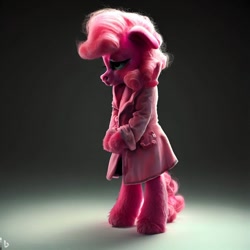 Size: 1024x1024 | Tagged: safe, imported from derpibooru, pinkie pie, semi-anthro, ai content, ai generated, prompter:pizza split, sad, solo