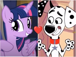 Size: 1992x1496 | Tagged: safe, imported from derpibooru, twilight sparkle, 101 dalmatian street, 101 dalmatians, crossover, dylan (101 dalmatian street), shipping