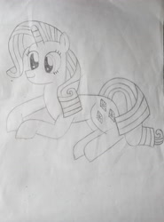 Size: 3120x4208 | Tagged: safe, imported from derpibooru, rarity, pony, unicorn, dilated pupils, female, mare, monochrome, solo, traditional art