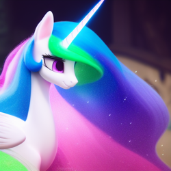 Size: 512x512 | Tagged: safe, imported from derpibooru, princess celestia, alicorn, ai content, ai generated, generator:stable diffusion, prompter:teonanakatle, royalty, solo