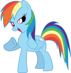 Size: 3000x3101 | Tagged: safe, artist:dashiesparkle, imported from derpibooru, rainbow dash, pegasus, pony, friendship is magic, .svg available, female, high res, looking at you, mare, mare in the moon, moon, open mouth, quadrupedal, simple background, solo, transparent background, vector
