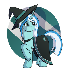 Size: 1280x1344 | Tagged: safe, artist:tenderrain-art, imported from derpibooru, oc, oc only, oc:tender rain, pony, unicorn, female, harry potter (series), hat, mare, quadrupedal, simple background, slytherin, solo, transparent background, witch hat