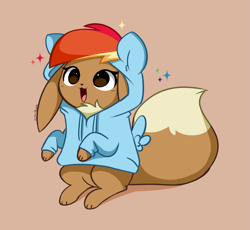 Size: 3567x3278 | Tagged: safe, artist:kittyrosie, imported from derpibooru, rainbow dash, eevee, clothes, cosplay, costume, cute, hoodie, open mouth, pokémon