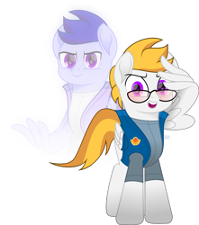 Size: 7611x8593 | Tagged: safe, artist:lincolnbrewsterfan, artist:toastypk, derpibooru exclusive, imported from derpibooru, oc, oc:darkness mcnightshade, oc:lightpoint, pegasus, my little pony: the movie, .svg available, absurd resolution, advisor, alternate design, badge, blue mane, blue tail, brooch, clothes, confident, determination, determined, determined face, determined look, determined smile, disguise, duality, duo, duo male, folded wings, fusion, general, glasses, glow, inkscape, jacket, jewelry, male, mask, masking, movie accurate, new lunar republic, pegasus oc, pin, profile picture, purple eyes, role reversal, roleplay, salute, shirt, simple background, solar empire, stallion, standing, svg, tail, translucent, transparent, transparent background, transparent flesh, transparent wings, two toned hair, two toned mane, two toned tail, vector, vest, we have become one, wing hands, wing salute, wing sleeves, wings, yellow mane, yellow tail