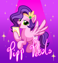 Size: 1088x1186 | Tagged: safe, artist:yokokinawa, imported from derpibooru, pipp petals, pegasus, pony, cellphone, female, g4, g5, g5 to g4, generation leap, lidded eyes, looking at you, mare, open mouth, open smile, phone, smartphone, smiling, smiling at you, solo, sparkles