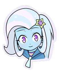 Size: 937x1132 | Tagged: safe, artist:batipin, imported from derpibooru, part of a set, trixie, human, equestria girls, female, looking at you, open mouth, open smile, simple background, smiling, smiling at you, solo, transparent background