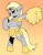 Size: 1227x1554 | Tagged: safe, artist:doodlesinky, imported from derpibooru, derpy hooves, pegasus, pony, bipedal, cheerleader, female, solo