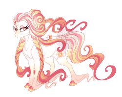 Size: 2900x2300 | Tagged: safe, artist:gigason, imported from derpibooru, oc, oc only, oc:heirloom, pony, unicorn, braid, female, mare, quadrupedal, simple background, solo, transparent background, unshorn fetlocks