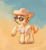 Size: 687x744 | Tagged: safe, artist:vultraz, oc, oc only, oc:thursday, earth pony, pony, alternate costumes, clothes, dress, featured image, female, flower, flower in hair, hat, mare, smiling, solo, sundress, weekday ponies