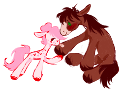 Size: 1280x951 | Tagged: safe, artist:webkinzworldz, imported from derpibooru, nurse redheart, trouble shoes, pony, alternate design, bandaid, blushing, duo, kissing, simple background, white background