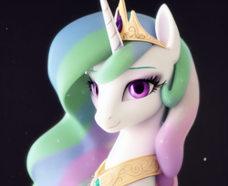 Size: 512x417 | Tagged: safe, imported from derpibooru, princess celestia, alicorn, ai content, ai generated, generator:stable diffusion, prompter:teonanakatle, royalty, solo