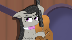 Size: 3840x2160 | Tagged: safe, artist:starry swirl, imported from derpibooru, octavia melody, earth pony, pony, slice of life (episode), cello, female, mare, musical instrument, scene interpretation, solo