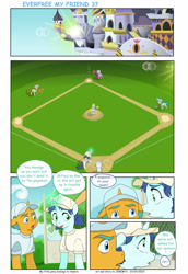 Size: 1920x2785 | Tagged: safe, artist:jeremy3, imported from derpibooru, derpy hooves, trixie, pony, comic:everfree, comic:everfree my friend, baseball cap, cap, comic, hat
