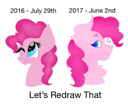 Size: 725x604 | Tagged: safe, artist:dejja-vu122, imported from derpibooru, pinkie pie, earth pony, pony, art progress, bust, lineless, old art, simple background, solo, transparent background