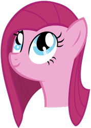 Size: 313x440 | Tagged: safe, artist:retroponybro, imported from derpibooru, pinkie pie, earth pony, base used, blue eyes, female, mare, pinkamena diane pie, simple background, smiling, solo, transparent background, vector