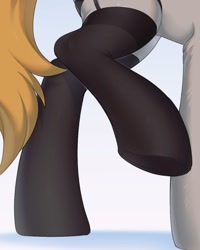 Size: 916x1143 | Tagged: safe, artist:ls_skylight, imported from derpibooru, oc, pony, clothes, fetish, hoof fetish, hooves, legs, nylon, pictures of legs, preview, stockings, thigh highs, underhoof