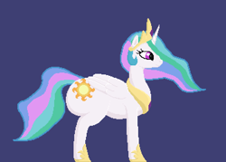 Size: 700x500 | Tagged: safe, artist:squashedflat, imported from derpibooru, princess celestia, alicorn, pony, butt, large butt, solo, sunbutt