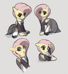 Size: 765x838 | Tagged: safe, artist:vultraz, imported from derpibooru, fluttershy, pegasus, pony, bedroom eyes, clothes, cute, dress, ear piercing, eyeshadow, female, fluttergoth, looking at you, makeup, mare, piercing, shoes, shyabetes, sitting, sketch, socks, tongue out