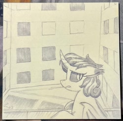 Size: 2048x2006 | Tagged: safe, artist:selenophile, imported from derpibooru, oc, oc only, alicorn, bat pony, bat pony alicorn, pony, bat pony oc, bat wings, horn, sketch, solo, the backrooms, traditional art, wings