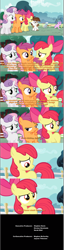 Size: 2015x7871 | Tagged: safe, edit, edited screencap, imported from derpibooru, screencap, apple bloom, diamond tiara, pipsqueak, scootaloo, silver spoon, sweetie belle, earth pony, pegasus, unicorn, crusaders of the lost mark, alternate ending, alternate scenario, caption, colt, comic, credits, credits screen, cutie mark crusaders, eyebrows, female, fence, filly, foal, frown, jayson thiessen, male, meghan mccarthy, playground, raised eyebrow, screencap comic, stephen davis, swing, text, tree