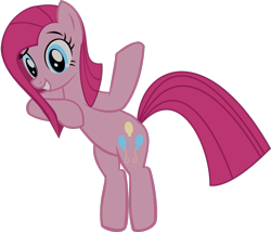 Size: 873x746 | Tagged: safe, artist:retroponybro, imported from derpibooru, pinkie pie, earth pony, pony, base used, female, full body, long mane, mare, pinkamena diane pie, simple background, solo, three quarter view, transparent background, vector