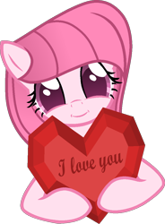 Size: 786x1067 | Tagged: safe, artist:ponybaseparadise, artist:tanahgrogot, imported from derpibooru, oc, oc only, oc:annisa trihapsari, earth pony, pony, base used, crystal heart, cute, earth pony oc, female, heart, i love you, looking at you, mare, ocbetes, simple background, smiling, smiling at you, solo, transparent background