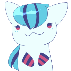 Size: 1500x1500 | Tagged: safe, artist:faawndue, artist:frezzzypop, imported from derpibooru, sonata dusk, cat, animated, catified, cute, female, jumpscare, licking, licking the fourth wall, mlem, seizure warning, silly, simple background, solo, sonatabetes, species swap, tongue out, transparent background
