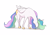 Size: 3200x2220 | Tagged: safe, artist:aquaticvibes, imported from derpibooru, princess celestia, alicorn, pony, eyeshadow, female, grazing, herbivore, hoers, horses doing horse things, majestic as fuck, makeup, mare, princess celestia is a horse, simple background, solo, whiskers, white background