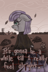 Size: 3200x4800 | Tagged: safe, alternate version, artist:fascismnotincluded, artist:soursoui, imported from derpibooru, maud pie, earth pony, pony, clothes, crying, female, floppy ears, looking at you, looking back, looking back at you, makeup, nose wrinkle, open mouth, running makeup, solo