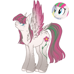 Size: 1000x1000 | Tagged: safe, artist:kazmuun, imported from derpibooru, blossomforth, pegasus, pony, alternate design, colored wings, female, gradient wings, mare, quadrupedal, simple background, solo, transparent background, wings