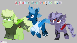 Size: 7111x4000 | Tagged: safe, artist:melisareb, imported from derpibooru, part of a set, bat pony, pony, .svg available, 16:9, absurd resolution, alphabet lore, braid, chubby, clothes, conjoined, conjoined twins, ear piercing, earring, fangs, female, goth, gray background, implied brother and sister, implied brothers, jewelry, lidded eyes, long sleeves, male, mare, multiple heads, open mouth, piercing, ponified, shirt, shoes, siblings, simple background, sisters, stallion, tattoo, twins, two heads, u, v, vector, w, wristband
