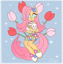 Size: 1970x1982 | Tagged: safe, artist:creeate97, imported from derpibooru, angel bunny, fluttershy, anthro, rabbit, animal