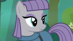 Size: 1920x1080 | Tagged: safe, imported from derpibooru, screencap, maud pie, earth pony, pony, rock solid friendship, season 7, 1080p, clothes, cute, implied starlight glimmer, maudabetes, smiling, solo, when she smiles