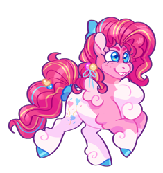 Size: 1240x1321 | Tagged: safe, artist:amaryllidae, imported from derpibooru, pinkie pie, pony, alternate design, quadrupedal, simple background, solo, transparent background