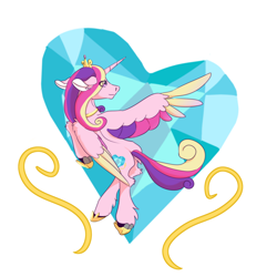 Size: 2000x2000 | Tagged: safe, artist:重度福瑞控患者, imported from derpibooru, princess cadance, alicorn, pony, female, mare, simple background, solo, white background