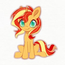 Size: 1000x1000 | Tagged: safe, artist:ling_ovo0127, imported from derpibooru, sunset shimmer, pony, unicorn, female, solo