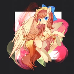 Size: 1500x1500 | Tagged: safe, artist:ling_ovo0127, imported from derpibooru, oc, oc only, pegasus, pony, female, mare, pegasus oc, solo, watermark