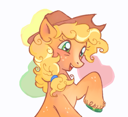 Size: 805x734 | Tagged: safe, artist:1hoorn, imported from derpibooru, applejack, earth pony, pony, alternate design, solo