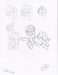 Size: 2552x3296 | Tagged: safe, artist:xyclone, imported from derpibooru, pinkie pie, pony, bust, portrait, practice drawing, sketch, traditional art